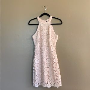 Bridal shower- Blush flower crochet dress